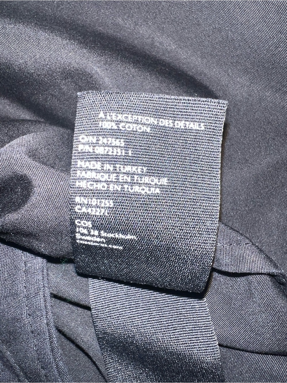COS Black Ruffle Sleeve Shift Top - Picture 6 of 6